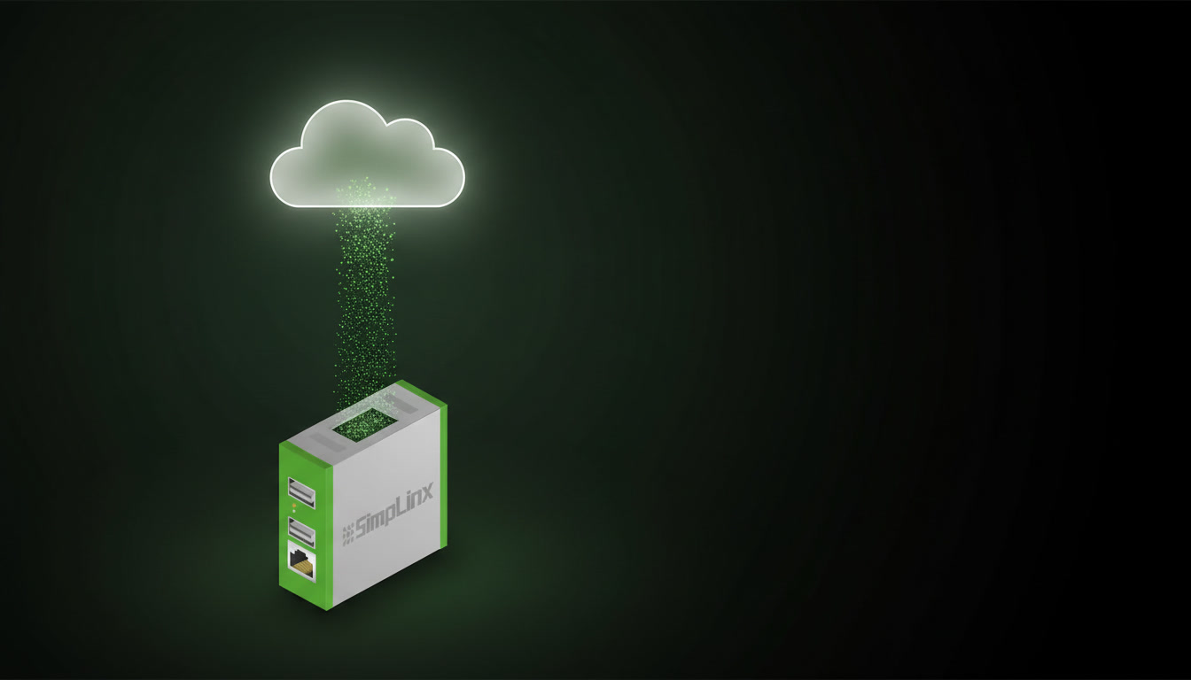 Simplinx SMX device pushing data directly to cloud — no middleware